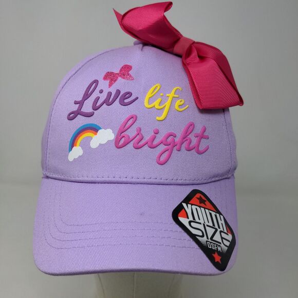 Nickelodeon Girl's JoJo Siwa Strapback Hat Purple OSFM Bow W/Sticker - Picture 2 of 10